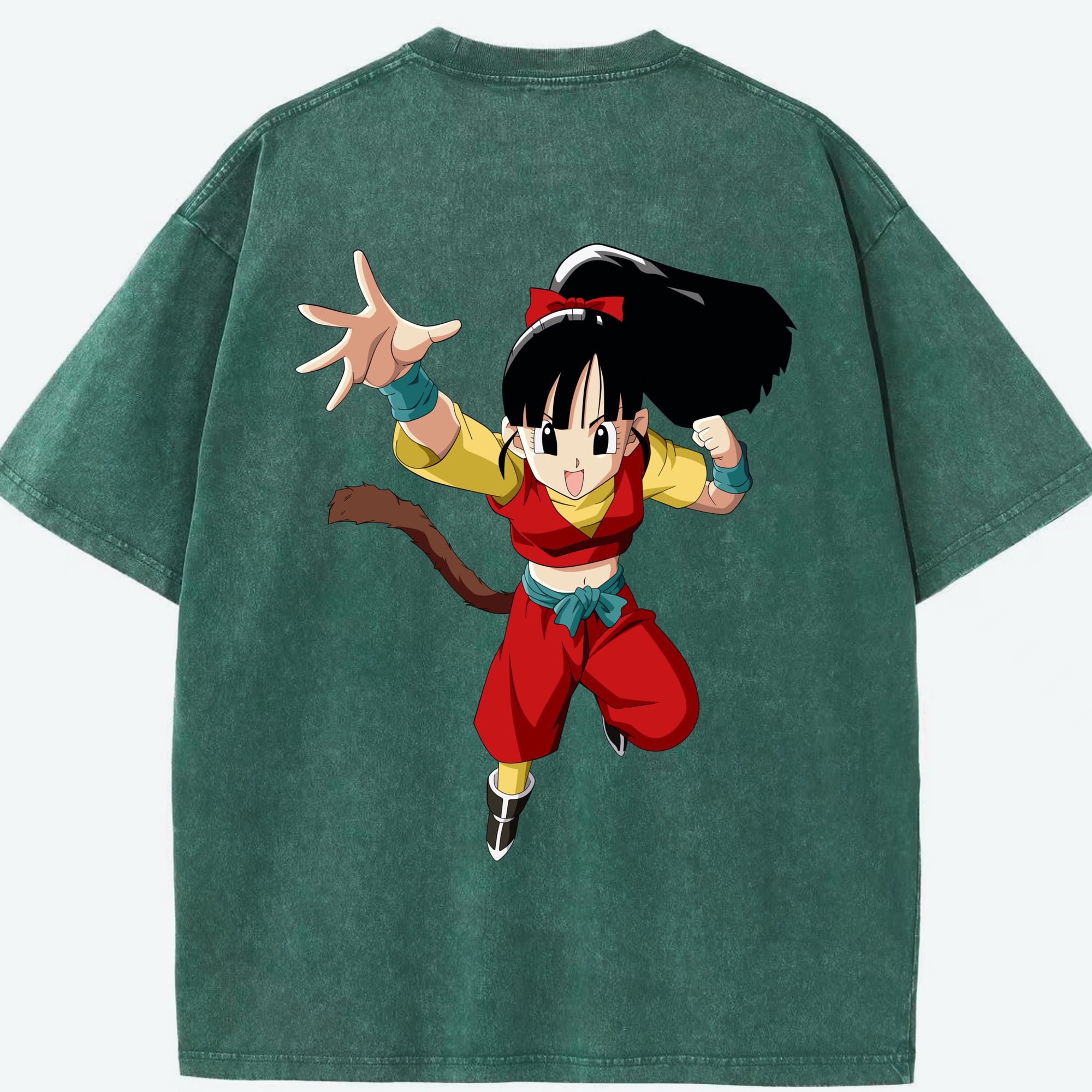 （画像用） ドラゴンボール パン DRAGON BALL Pan 綿100% ヴィンテージ風 半袖Tシャツ（背面プリント）